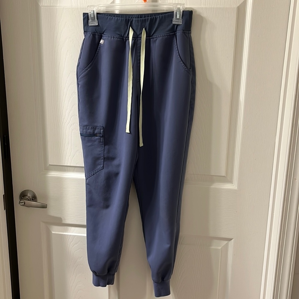 Figs High Waisted Space Navy Zamora Jogger Scrub Pants